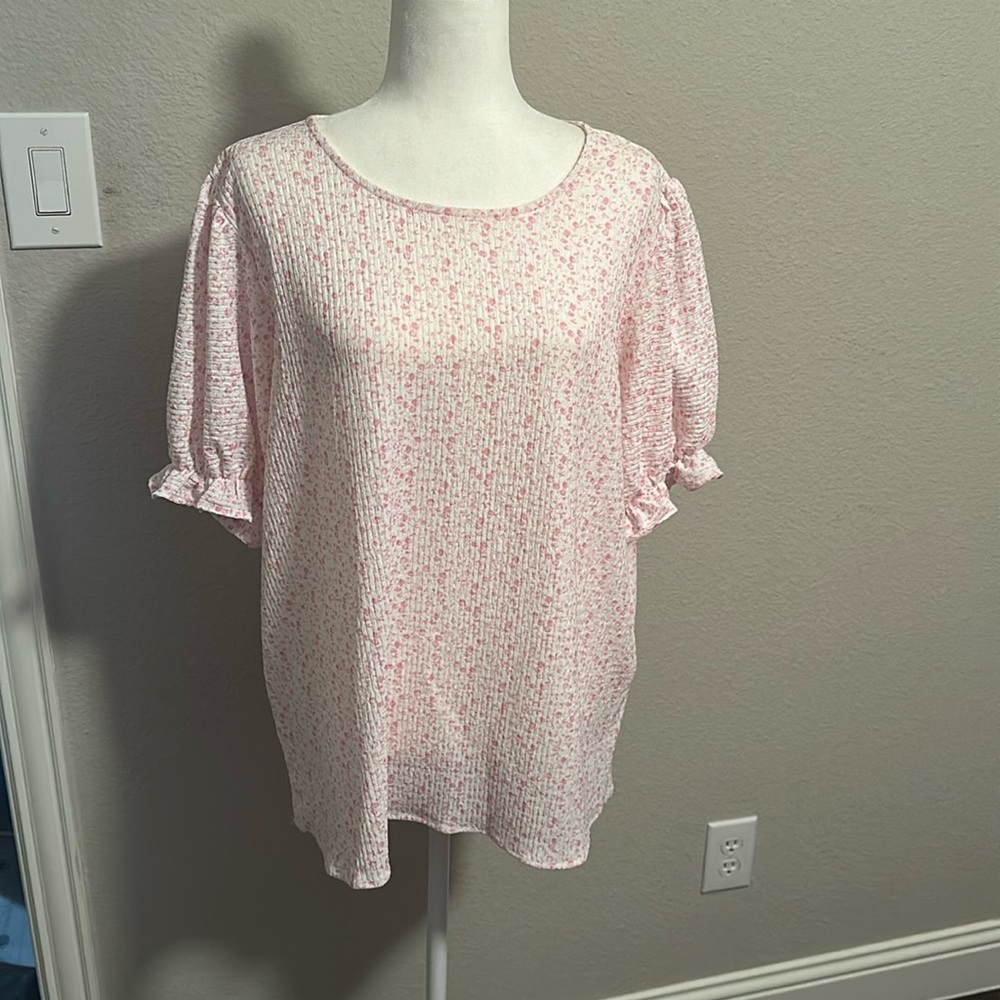 2xl Private Label Pink Floral Top